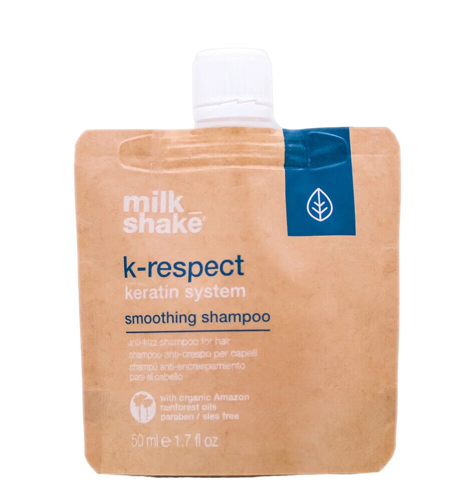 Milk Shake, K-Respect, Keratină, Șampon pentru păr, Pentru netezire, 50 ml