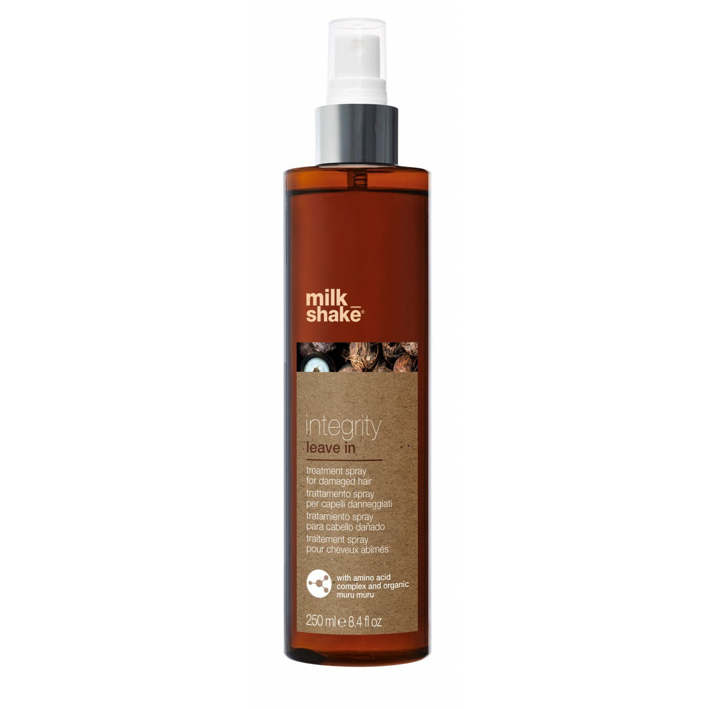 Milk Shake, Integrity Reconstruction System Leave-in, Acid hialuronic, Tratament cu spray pentru păr, Pentru întărire, 250 ml