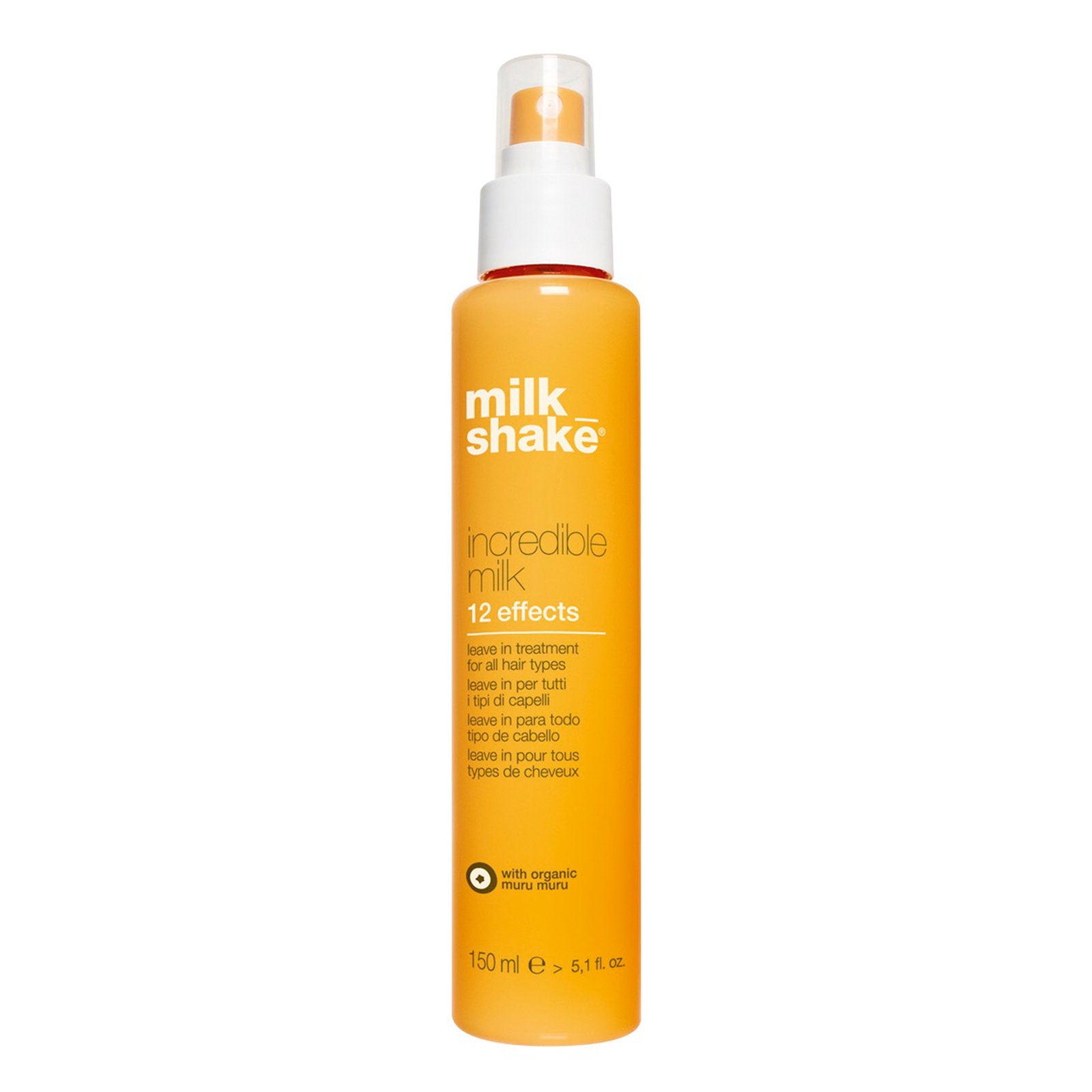 Milk Shake, Incredible Milk, Extracte de fructe organice, Tratament cu spray pentru păr, Reparare/Protecție/Volum & Strălucire, 150 ml