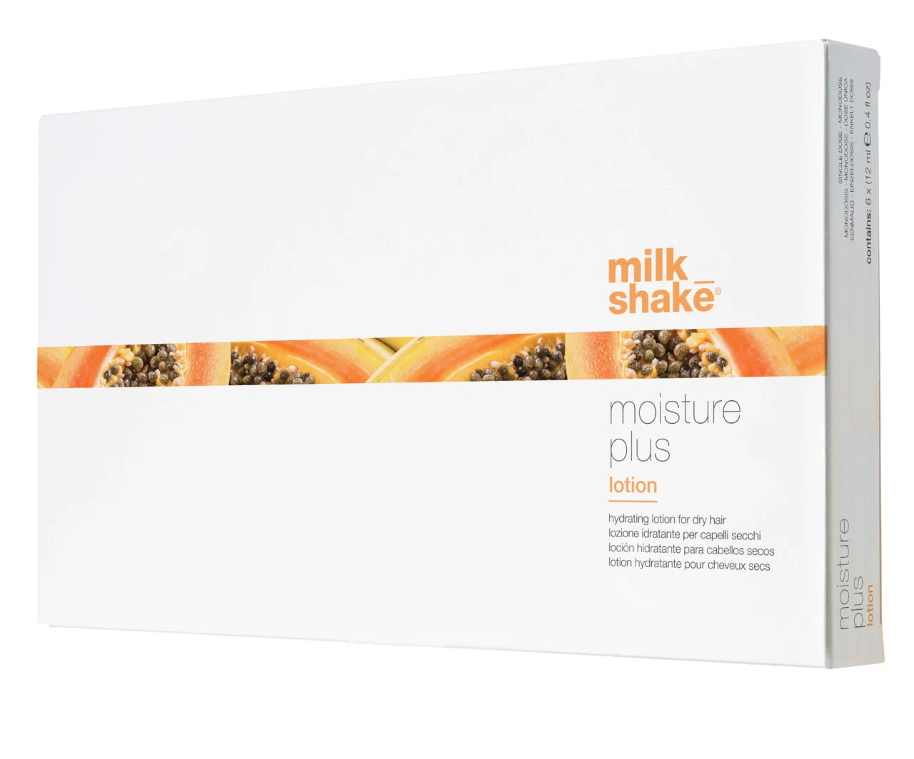 Milk Shake, Moisture & More, Fără parabeni, Tratament cu loțiune pentru păr, Deeply hydrates, 12 buc, 144 ml
