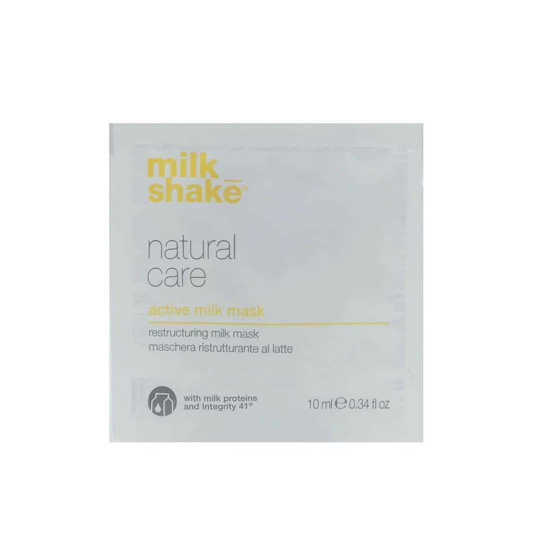 Milk Shake, Natural Care Active Milk, Mască cremă pentru tratamentul părului, Pentru protecția culorii, 10 ml