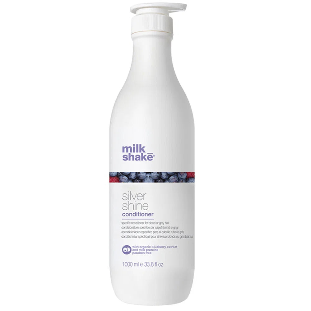 Milk Shake, Silver Shine, Fără parabeni, Balsam de păr, Pentru neutralizarea tonurilor galbene, 1000 ml