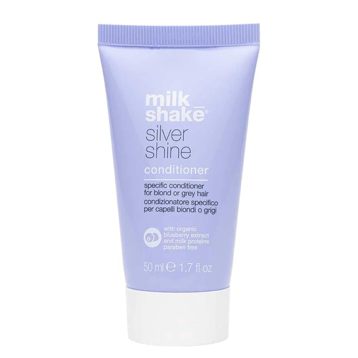 Milk Shake, Silver Shine, Fără parabeni, Balsam de păr, Pentru neutralizarea tonurilor galbene, 50 ml