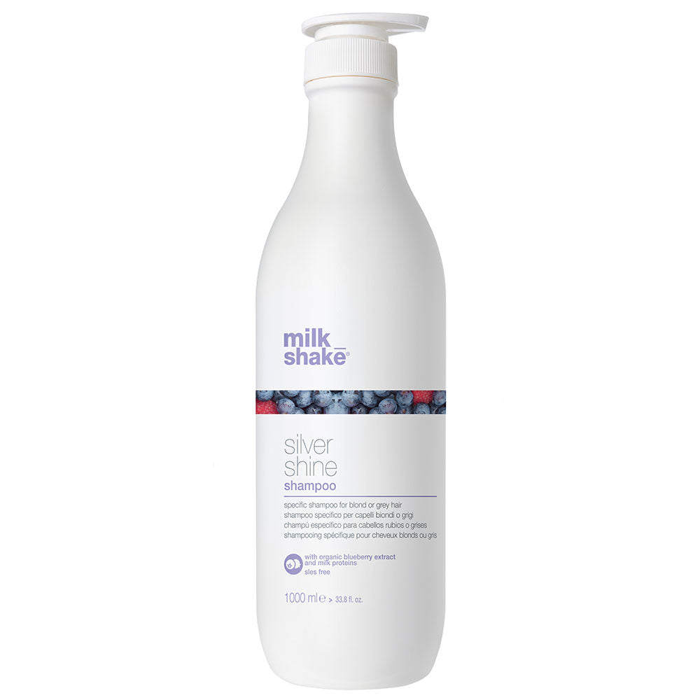 Milk Shake, Silver Shine, Fără sulfați, Șampon pentru păr, Pentru neutralizarea tonurilor galbene, 1000 ml