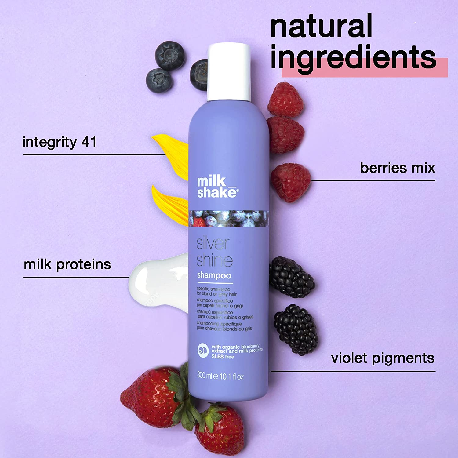 Milk Shake, Silver Shine, Șampon pentru păr, 300 ml