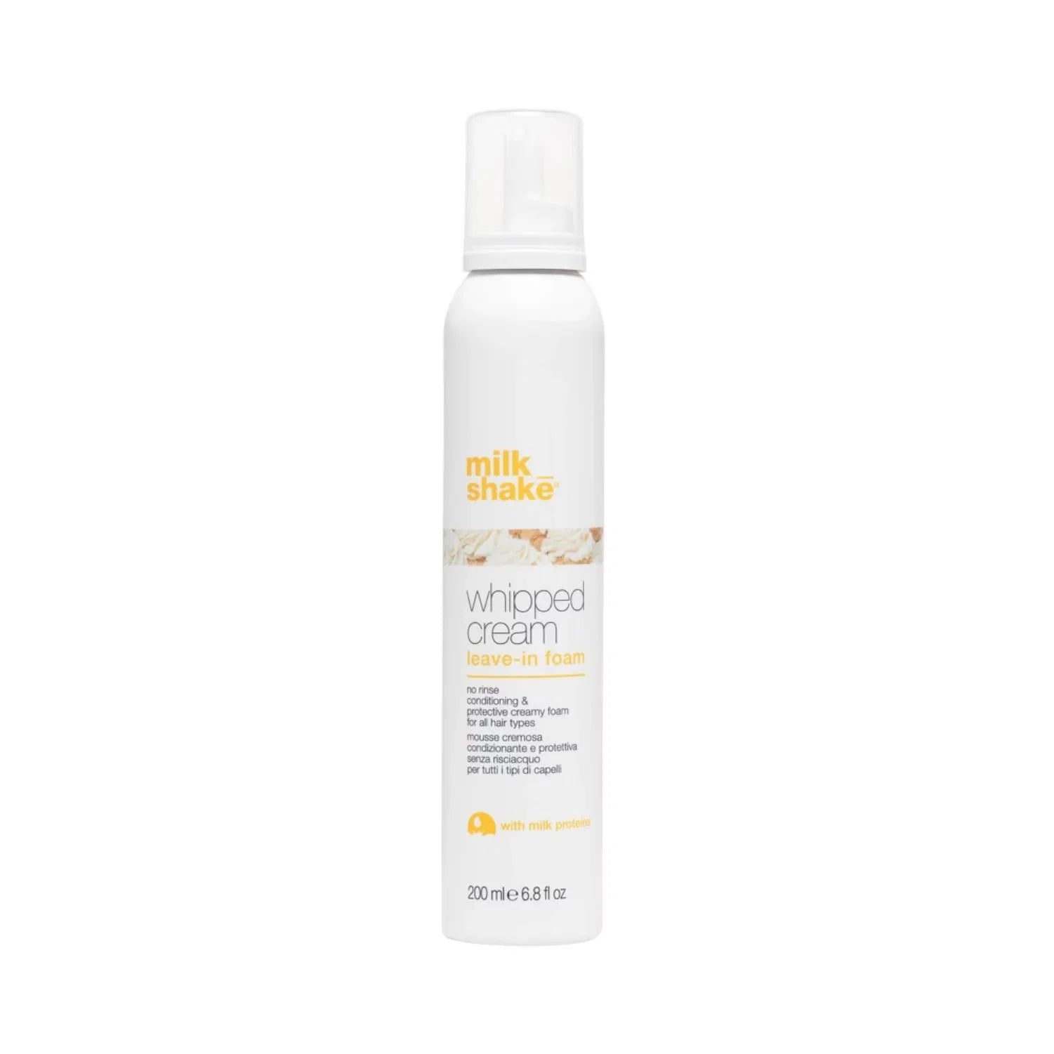 Milk Shake, Whipped Cream, Proteine din lapte, Balsam de păr în spumă fără clătire, Pentru hidratare, 200 ml