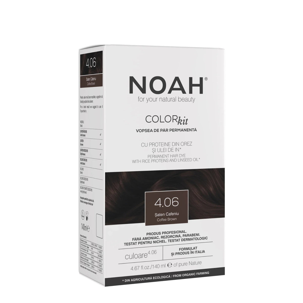 Noah vopsea de par permanenta 4.06 Brown Chestnut, 140 ml