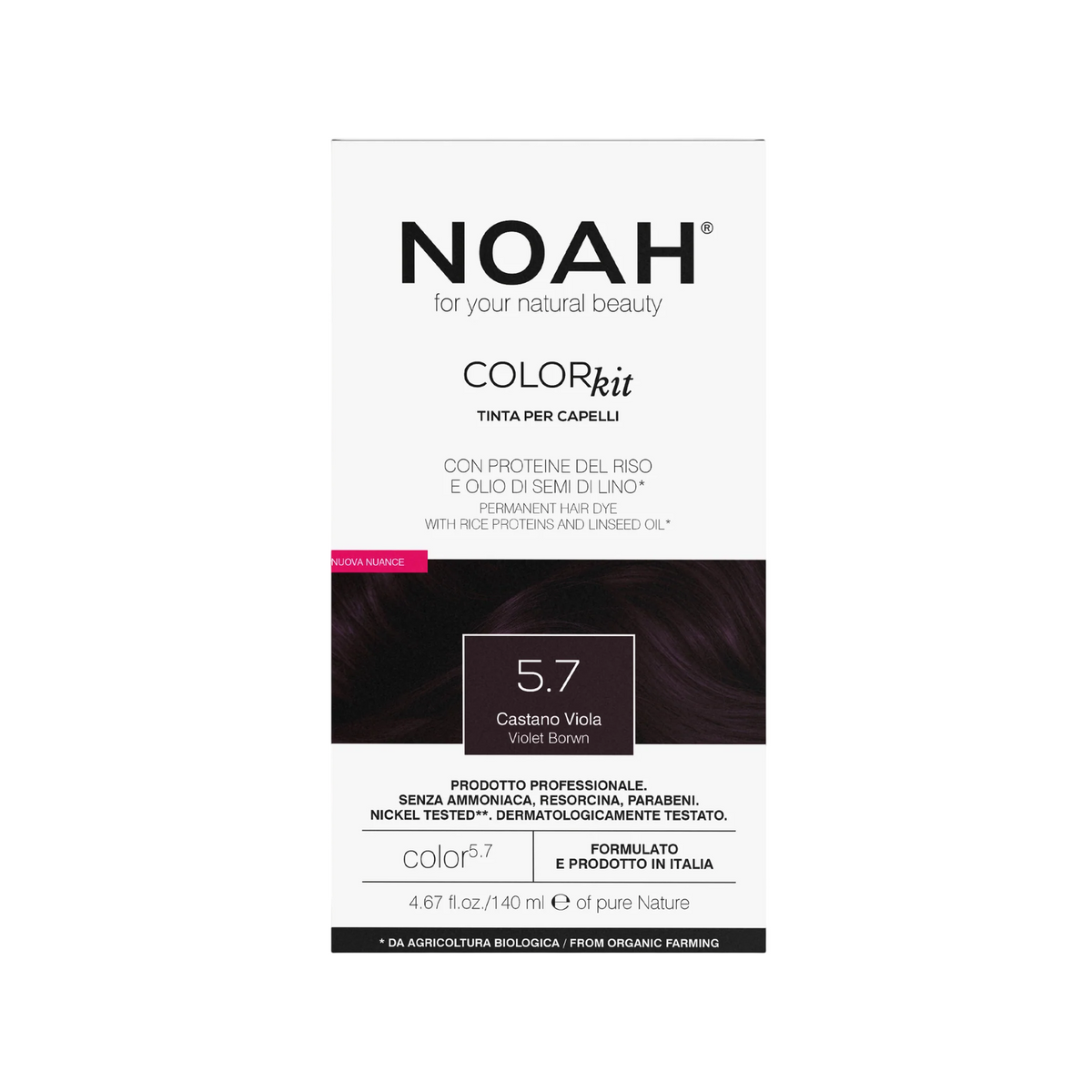 Noah vopsea de par permanenta 5.7 Violet Brown, 140 ml