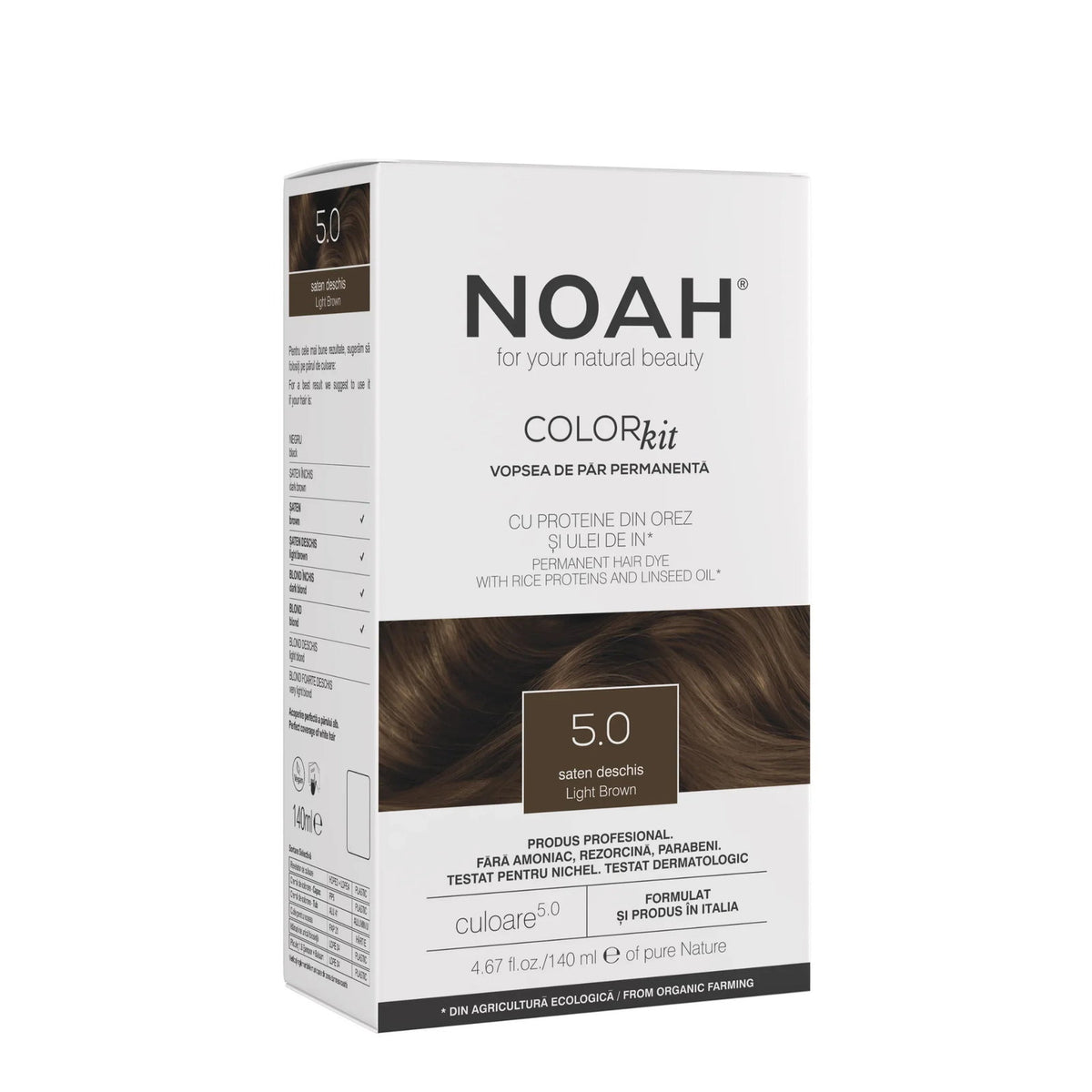 Noah vopsea de par permanenta 5.0 Light Brown, 140 ml
