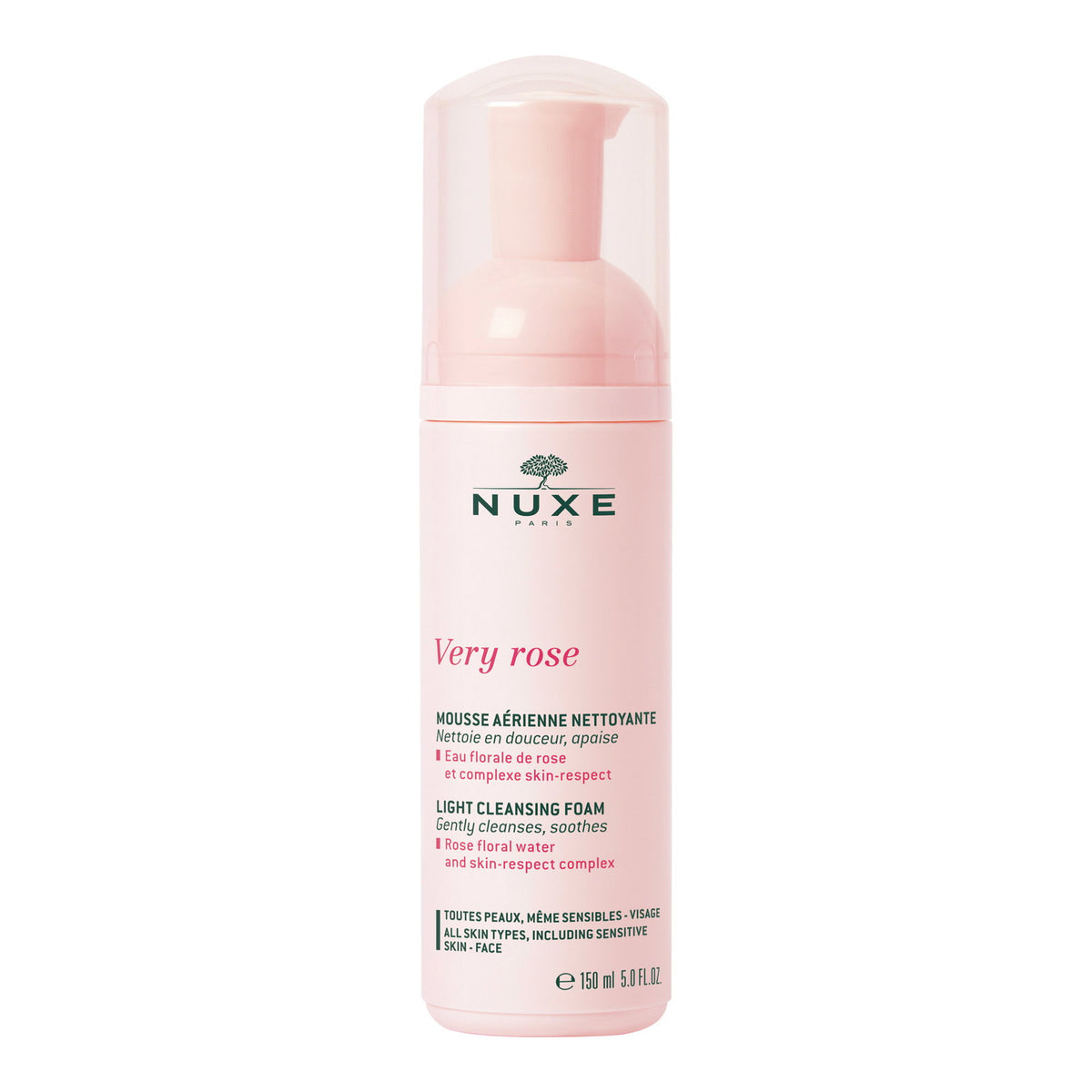 Nuxe Very Rose spuma de curatare fata, 150 ml
