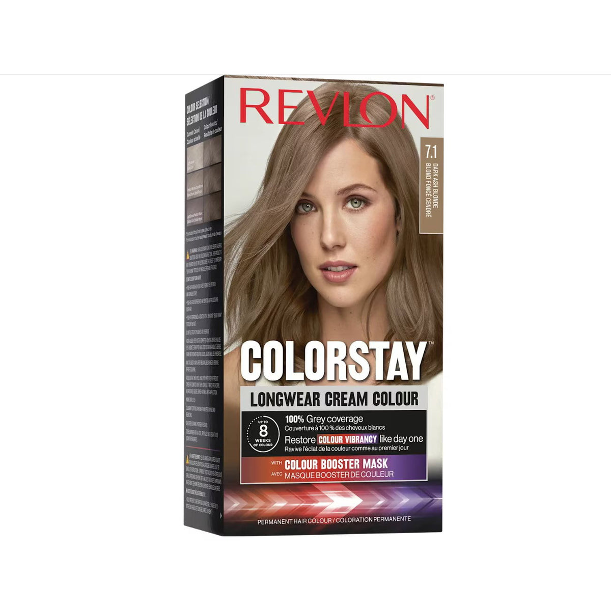 Revlon Color Stay vopsea de par permanenta 7.1 Dark Ash Blonde, 165 ml