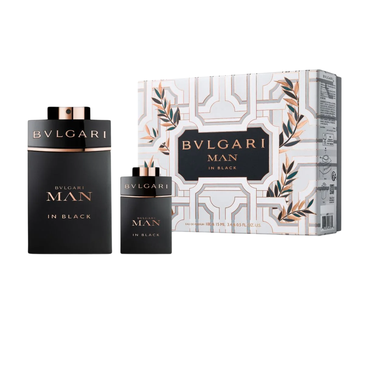 Set Bvlgari: Man In Black, Eau De Parfum, For Men, 100 ml + Man In Black, Eau De Parfum, For Men, 15 ml *Miniature