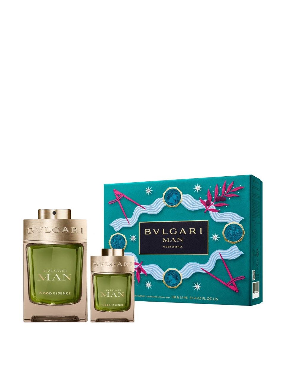 Set Bvlgari: Wood Essence, Eau De Parfum, For Men, 100 ml + Wood Essence, Eau De Parfum, For Men, 15 ml *Miniature