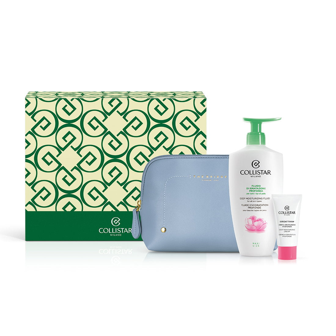 Set Collistar: fluid hidratant de corp Special Perfect Body 400 ml, gel-crema Idro-Attiva+ 25 ml si portfard