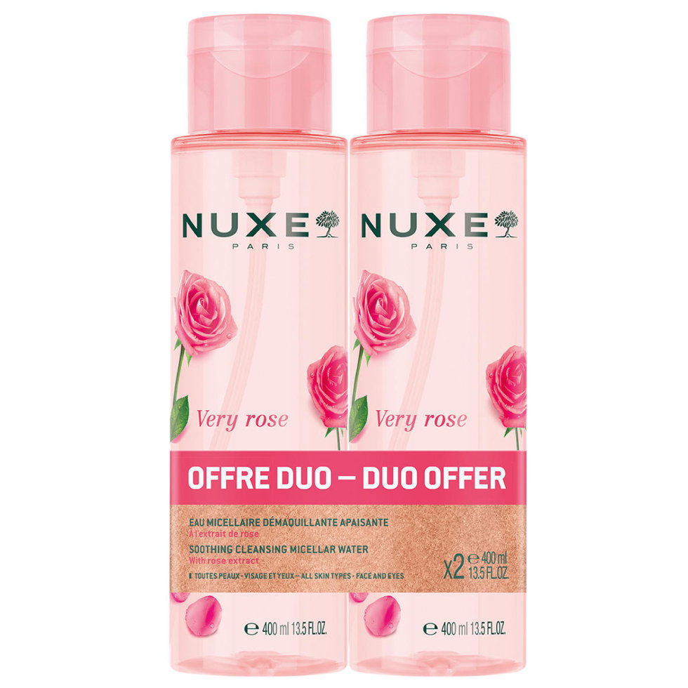 Set Nuxe Very Rose apa micelara, 2 x 400 ml