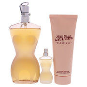 Set Jean Paul Gaultier Classique: apa de toaleta femei 100 ml, miniatura 6 ml si lotiune de corp 75 ml