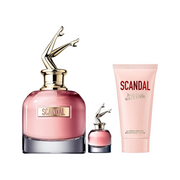Set Jean Paul Gaultier Scandal: apa de parfum femei 80 ml, lotiune de corp 75 ml si miniatura 6 ml