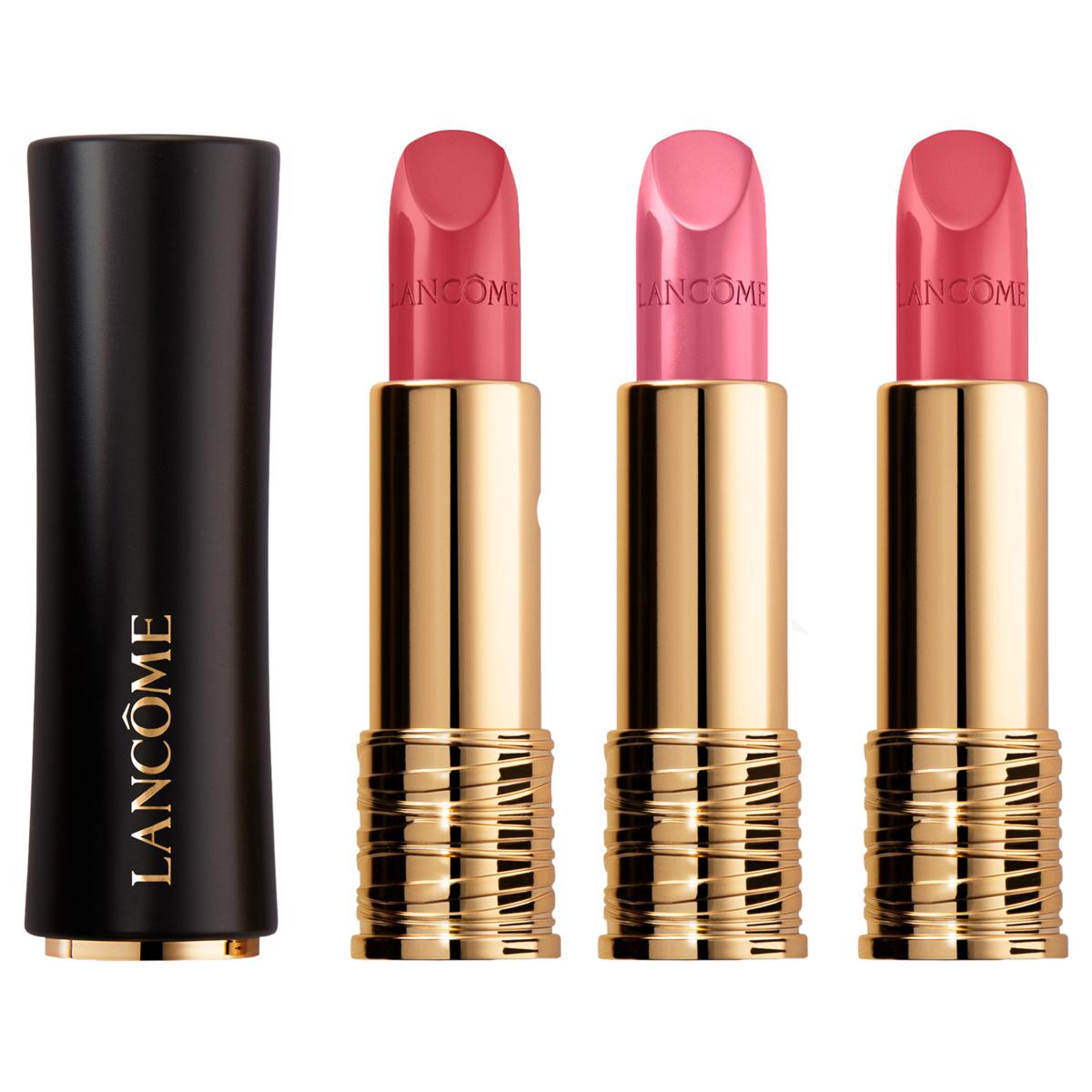 Set Lancome L'Absolu Rouge: 3 x ruj cremos 132 Caprice de Rouge + 11 Rose Nature + 06 Rose Nu, 3.4 g