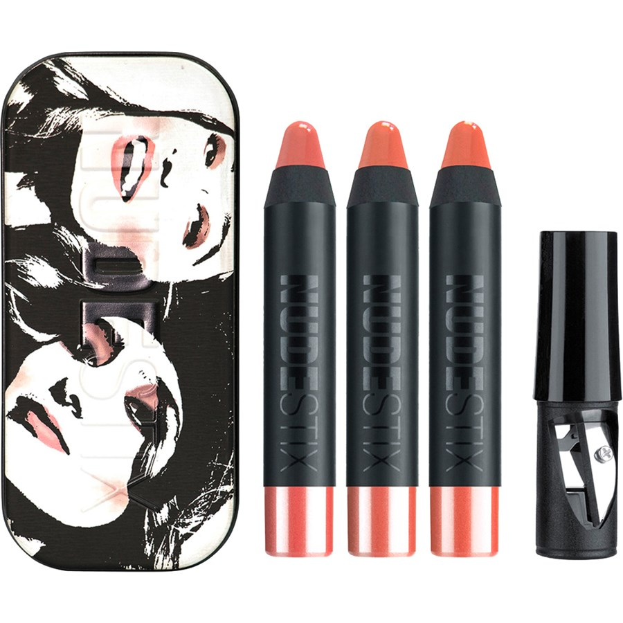 Set trio Nudestix Gel Color balsam buze si obraji, 3 x 2.8 g