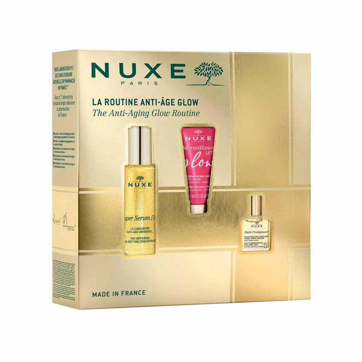 Set Nuxe Anti-Aging Glow ser, crema si ulei