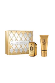Set Paco Rabanne Million Gold: apa de parfum reincarcabil 50 ml + gel de dus 100 ml