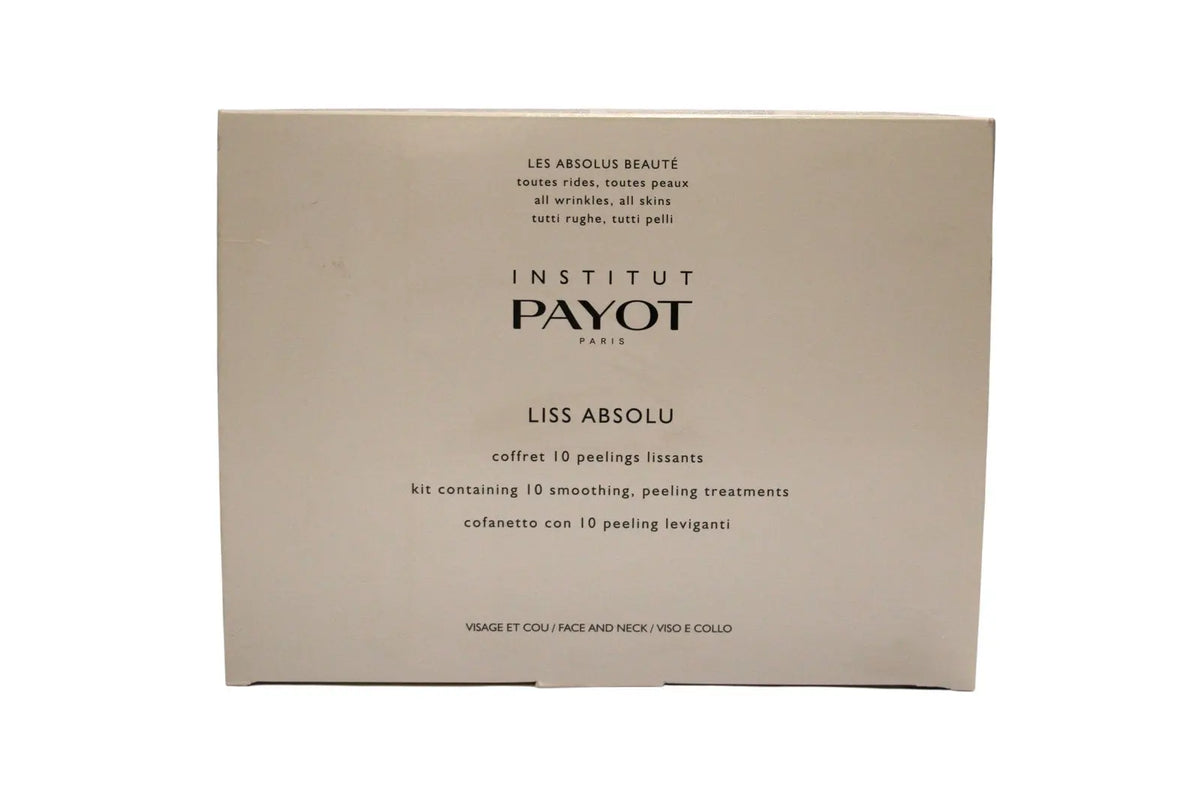 Set Payot Pro Liss Absolu: pudra peeling 10 x 5 g + lotiune peeling 10 x 10 ml + masca crema cu acid hialuronic 10 x 20 g Payot