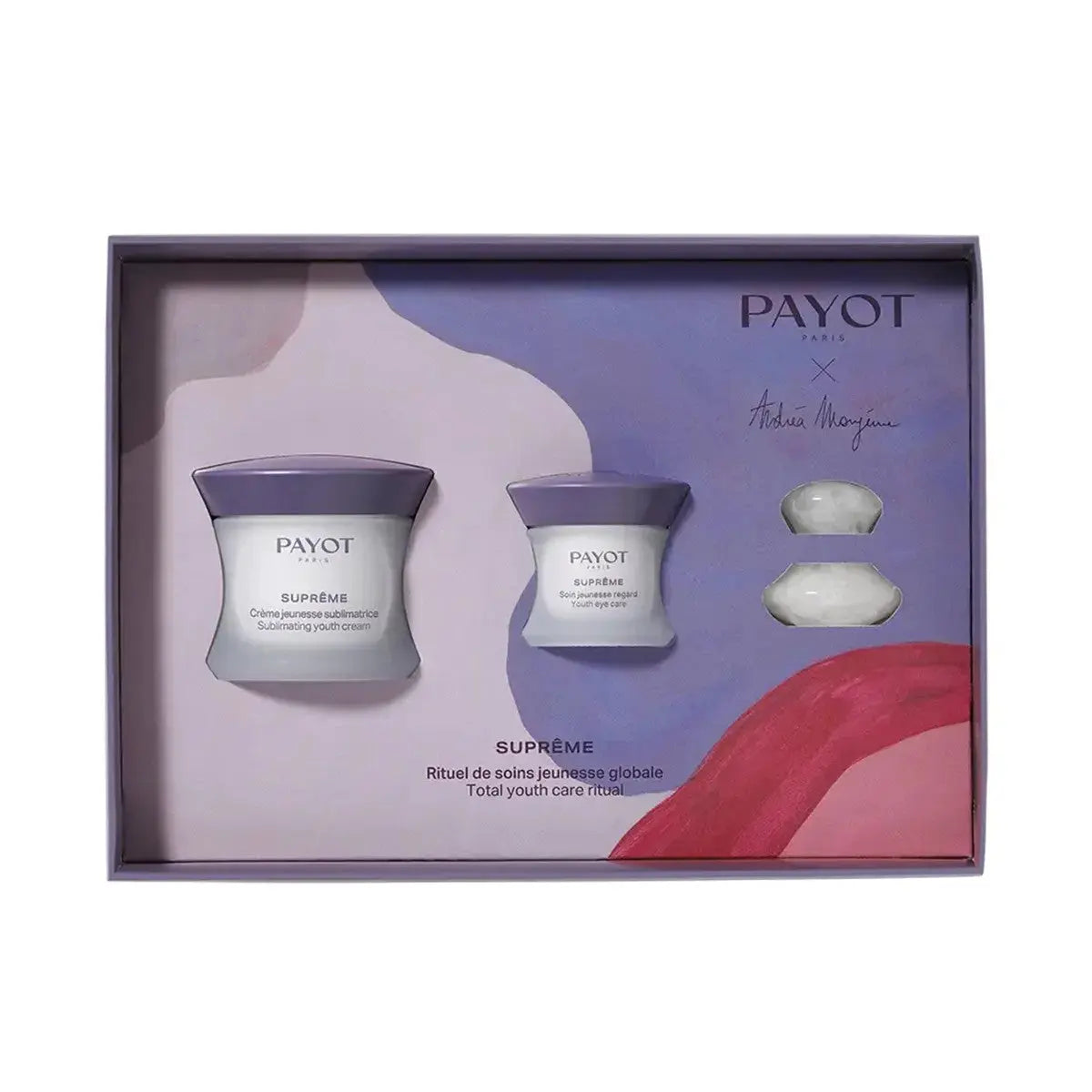 Set Payot Supreme Jeunesse: crema de zi anti-imbatranire 50 ml + crema de ochi Le Regard 15 ml + piatra gua sha Payot