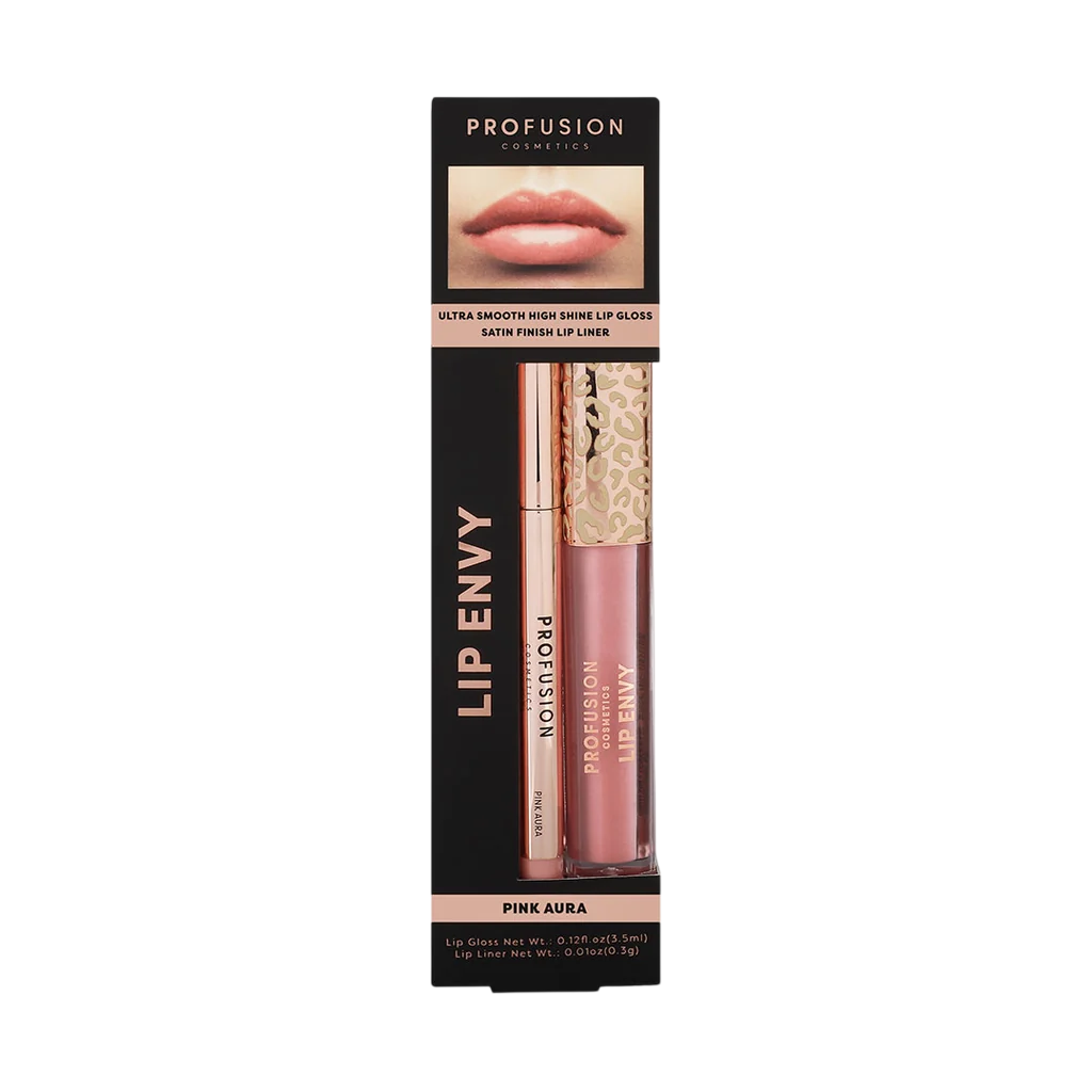 Set Profusion Lip Envy Pink Aura luciu si creion de buze
