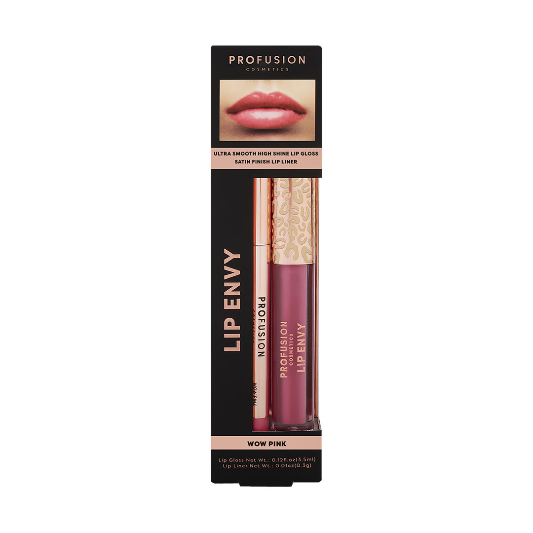 Set Profusion Lip Envy Wow Pink luciu si creion de buze