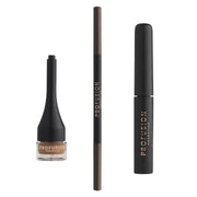 Set Profusion Ultimate Brow Sculpt pentru sprancene Dark Brown: gel, creion si pomada Profusion Cosmetics