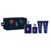Set Ralph Lauren Polo Blue: apa de toaleta 125 ml + apa de toaleta 40 ml + gel de dus si sampon 2 in 1 50 ml + balsam dupa ras 50 ml