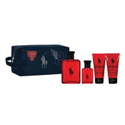 Set Ralph Lauren Polo Red: apa de toaleta 125 ml + apa de toaleta 40 ml + balsam dupa ras 50 ml + gel de dus si sampon 2 in 1 50 ml