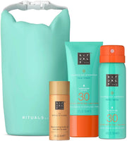 Set Rituals The Ritual Of Karma: ulei de corp shimmer 30 ml + crema de fata SPF 30 50 ml + spray protectie solara SPF 30 50 ml