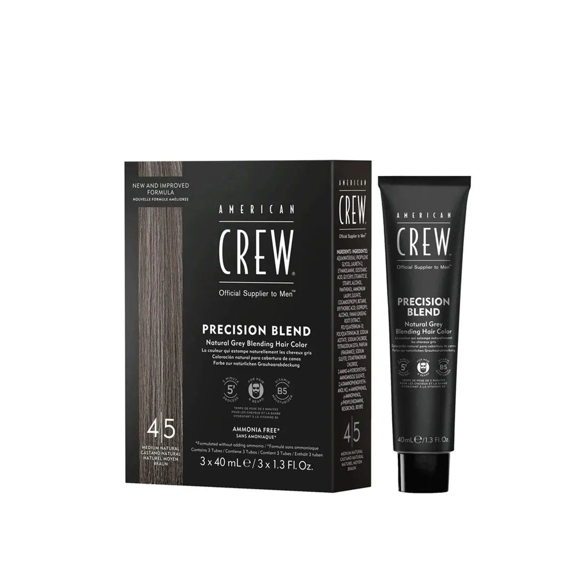 Set American Crew Precision Blend vopsea 4-5, 3 x 40 ml American Crew