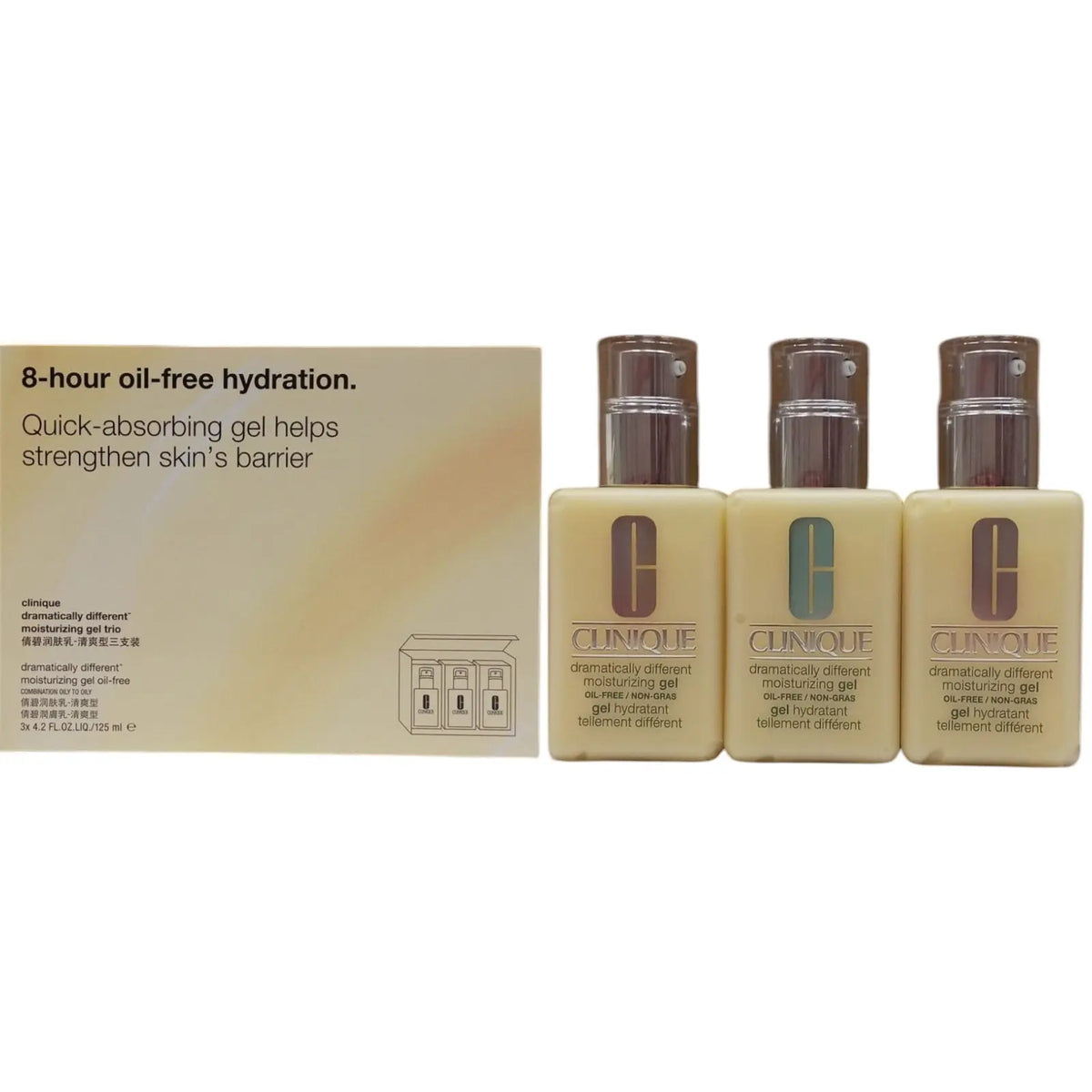 Set Clinique Dramatically Different gel hidratant pentru fata, 3 x 125 ml Clinique