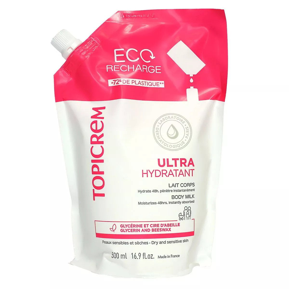 Topicrem Ultra Hydratant lapte de corp ultra-hidratant rezerva, 500 ml