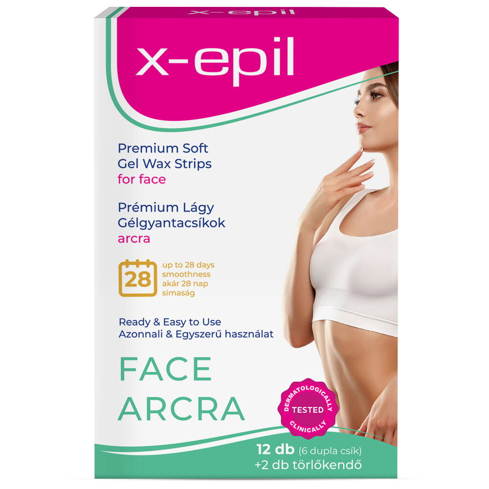 X-Epil Premium Soft benzi de ceara pentru fata, 12 buc