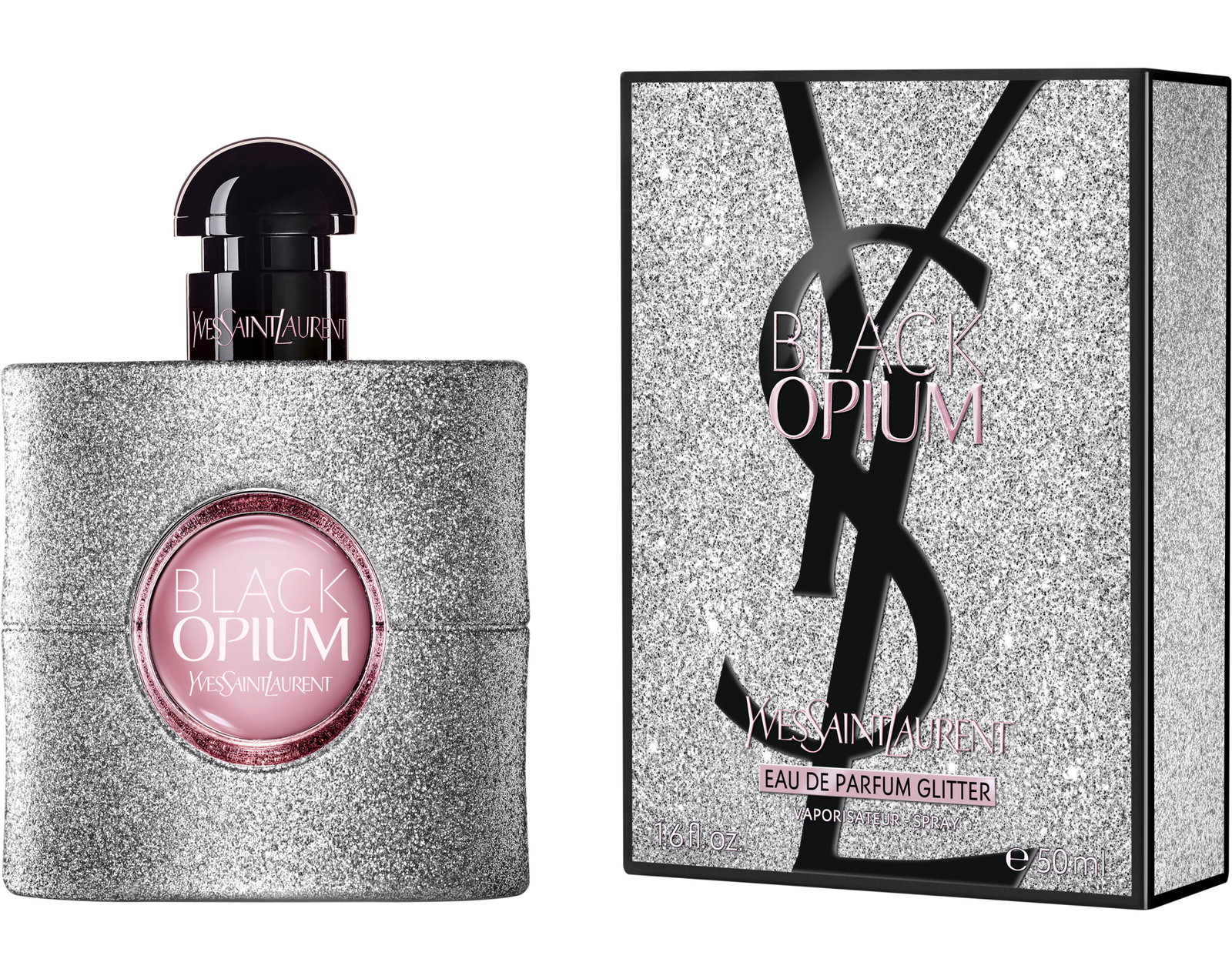 Yves Saint Laurent, Black Opium Glitter, Apă de parfum, Pentru femei, 50 ml